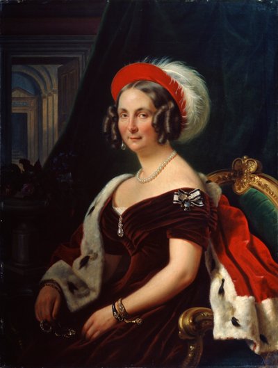 Porträt von Königin Frederica von Hannover, 1778-1841, 19. Jahrhundert von Franz Krüger