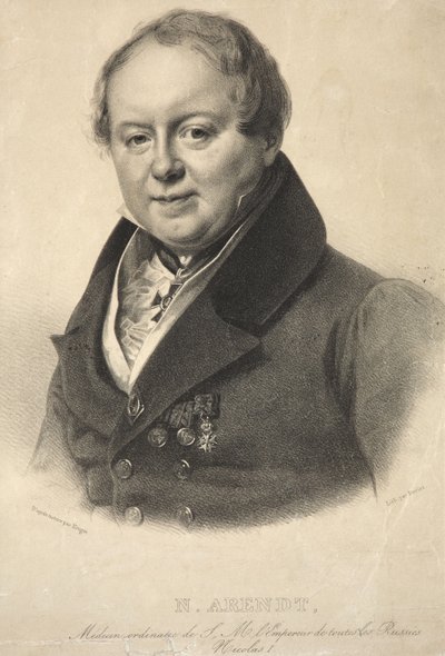 Porträt des kaiserlichen Leibarztes Nicholas Martin Arendt von Franz Krüger