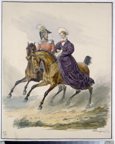 Kaiser Nikolaus I. und Kaiserin Alexandra Fjodorowna von Franz Krüger