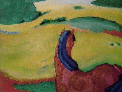 Pferd in einer Landschaft, 1910 von Franz Marc