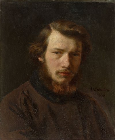 Selbstporträt im Alter von 24 Jahren, 1858 von Franz Otto Scholderer