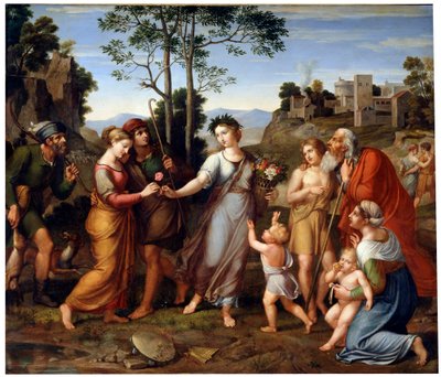 Das Mädchen aus dem Ausland, frühes 19. Jahrhundert von Franz Riepenhausen