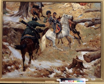 Der Tod des Generalmajors Nikolai Sleptsov im Kampf in Tschetschenien von Franz Roubaud