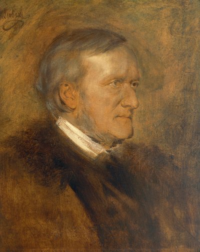 Deutschland, Porträt von Wilhelm Richard Wagner (1813 - 1883), deutscher Komponist, Librettist, Dirigent und Essayist von Franz Seraph von Lenbach