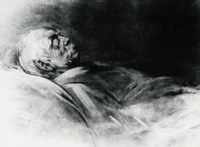 Otto von Bismarck (1815-1898) auf seinem Sterbebett von Franz Seraph von Lenbach