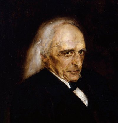 Porträt von Theodor Mommsen (1817-1903) (Detail) von Franz Seraph von Lenbach