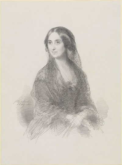 Bildnis einer Dame in spanischem Kostüm, sitzend, in halber Figur von Franz Xaver Winterhalter