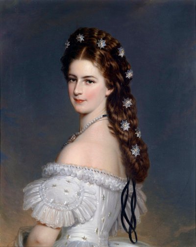 Porträt von Elisabeth von Wittelsbach (1837-1898), Kaiserin von Österreich und Königin von Ungarn von Franz Xaver Winterhalter