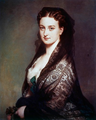 Die Unbekannte mit der Mantilla von Franz Xaver Winterhalter