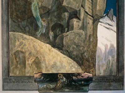Österreich, Wien, Illustration von Dante Alighieris Göttlicher Komödie (Himmel, Gesang XXI) von Franz von Bayros, Detail von Franz von (1866 1924) Bayros