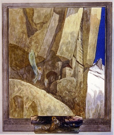 Illustration aus Dantes Göttlicher Komödie, Paradies, Gesang XXI, 1921 von Franz von Bayros