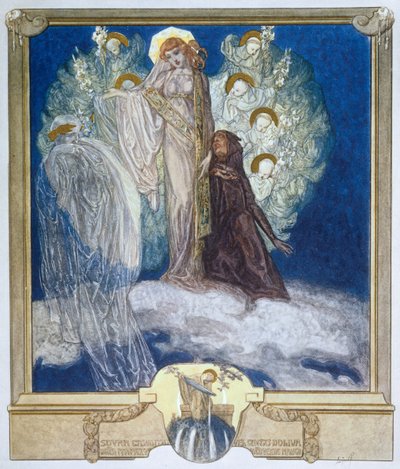 Illustration aus Dantes Göttlicher Komödie, Fegefeuer, Gesang XXX, 1921 von Franz von Bayros
