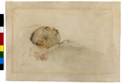 Kaiser Franz Joseph I auf dem Totenbett von Franz von Matsch
