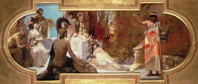 Das griechische Theater aus einer Serie über die Geschichte des Theaters für die Decke des Burgtheaters von Franz von Matsch