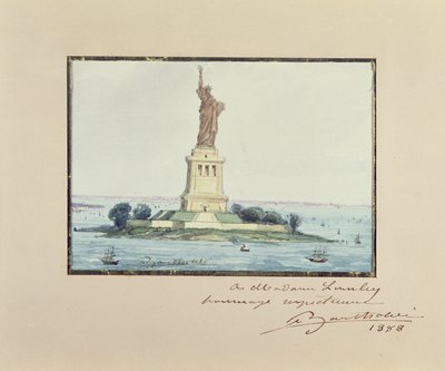 Freiheitsstatue, Beldoe Island, New York City, 1888 von Frederic Auguste Bartholdi