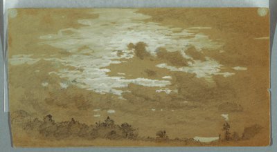 Bewölkter Himmel über einem bewaldeten Kamm, Niagara von Frederic Edwin Church