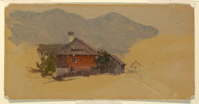 Berchtesgaden, Bauernhaus, 1868 von Frederic Edwin Church