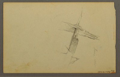 Zeichnung, Wolkenstudie, Hügel, 1844 von Frederic Edwin Church
