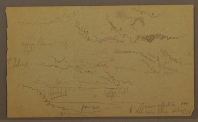 Wolkenstudie, möglicherweise 1860 von Frederic Edwin Church