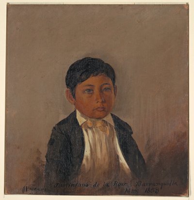 Zeichnung, Kolumbien, Barranquilla, Porträt eines Jungen, Mai 1853 von Frederic Edwin Church