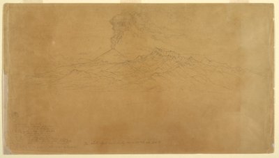Cotapaxi Vulkan ausbrechend hinter Bergketten, Ecuador, 1857 von Frederic Edwin Church