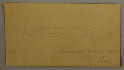 Ferne Ansicht des Saddleback Mountain, Maine, 1. Oktober 1867 von Frederic Edwin Church