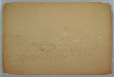 Ferne Ansicht des Katahdin vom Westen, ca. 1856 von Frederic Edwin Church
