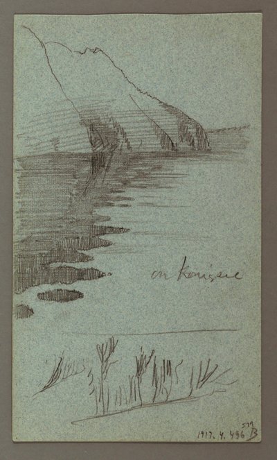 Zeichnung, Wasserfälle, möglicherweise 1868 von Frederic Edwin Church