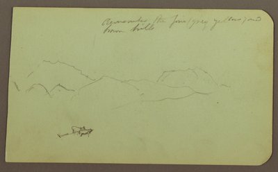 Hügel, Vieh; Verso: Landschaft, 1883 von Frederic Edwin Church