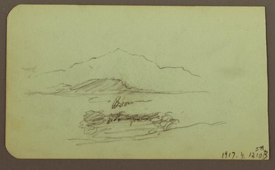 Hügel, Vieh; Verso: Landschaft, 1883 von Frederic Edwin Church