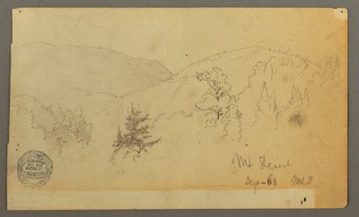 Hügel mit Bäumen, 1860 von Frederic Edwin Church