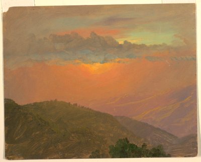Hügelkuppe bei Sonnenuntergang, Juli 1865 von Frederic Edwin Church
