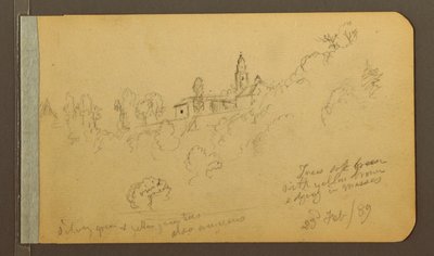 Häuser, Kirchturm von Frederic Edwin Church