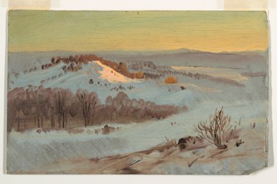 Zeichnung, Hudson Valley, New York im Winter, 1869–70 von Frederic Edwin Church