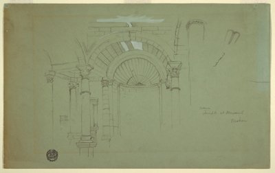 Innenansicht, Tempel in Mismiyeh, Syrien, 28. April 1868 von Frederic Edwin Church