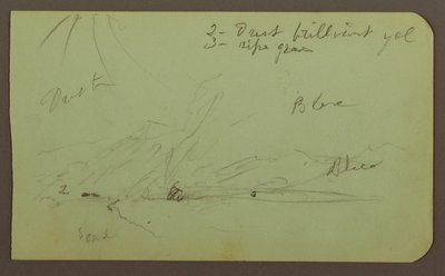 Landschaft; Rückseite: Berghang, 1883 von Frederic Edwin Church
