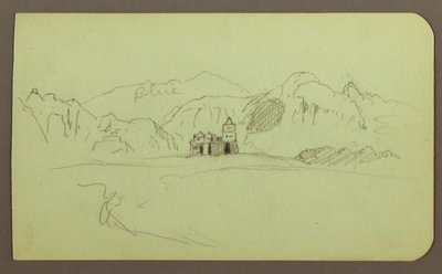 Landschaft mit Kirche; Verso: Landschaft, 1883 von Frederic Edwin Church
