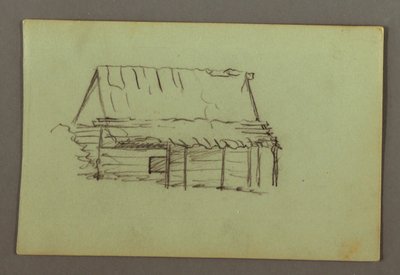 Blockhütte, möglicherweise 1856 von Frederic Edwin Church