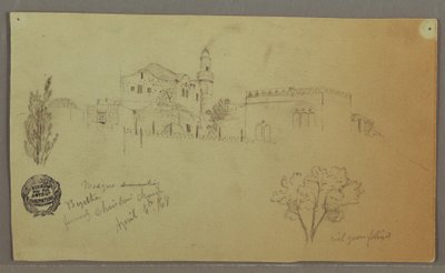 Moschee und angrenzende Gebäude, Bäume von Frederic Edwin Church