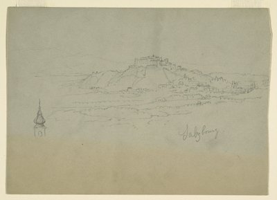 Motiv aus einer Stadt in bergigem Land von Frederic Edwin Church