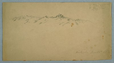 Zeichnung, Mount Pichincha von Chillo, Ecuador, 26. Juni 1857 von Frederic Edwin Church