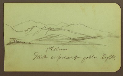 Zeichnung, Berglandschaft; Verso: Berglandschaft, Figur, 1883 von Frederic Edwin Church