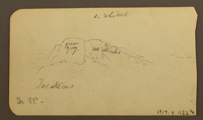 Zeichnung, Berglandschaften; Rückseite: Bergflanke, Tocatecas, 22. Dezember 1884 von Frederic Edwin Church