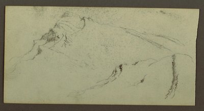 Zeichnung, Berggipfel, möglicherweise 1868 von Frederic Edwin Church