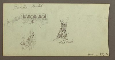 Zeichnung, Gebirgskette, Februar 1868 von Frederic Edwin Church