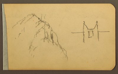 Zeichnung, Bergseite, Turm; Rückseite: Bergseite, 1889 von Frederic Edwin Church