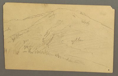 Zeichnung, Berggipfel, 1877 von Frederic Edwin Church