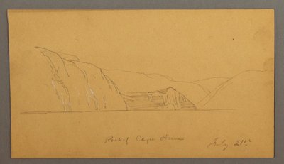 Zeichnung, Bergige Bucht, 21. Juli 1859 von Frederic Edwin Church