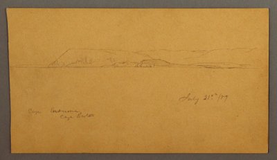 Zeichnung, Bergige Küste, 21. Juli 1859 von Frederic Edwin Church