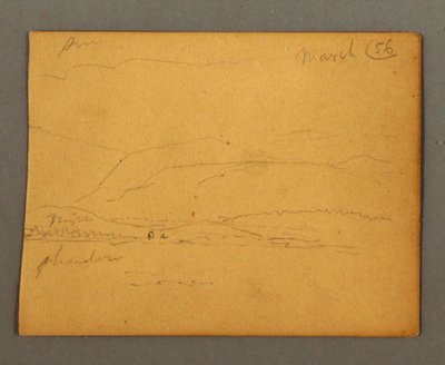 Zeichnung, Berge, März 1856 von Frederic Edwin Church